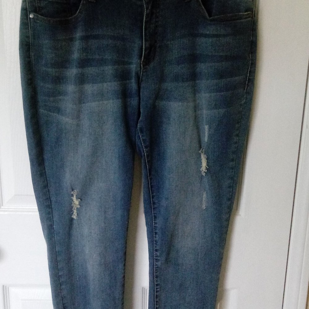 Distressed Earl Skinny Jeans Ankle Length